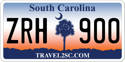 SC license plate ZRH900