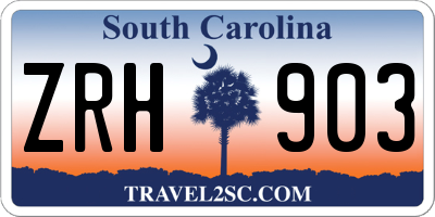 SC license plate ZRH903