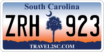 SC license plate ZRH923