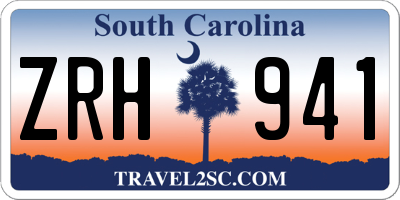 SC license plate ZRH941