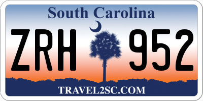 SC license plate ZRH952