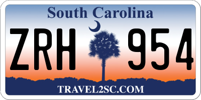 SC license plate ZRH954