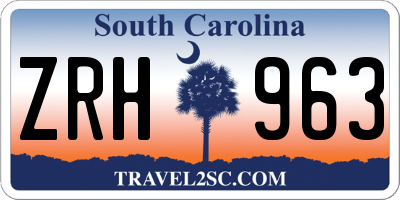 SC license plate ZRH963