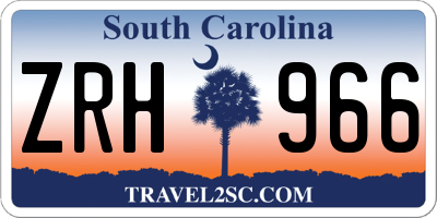 SC license plate ZRH966