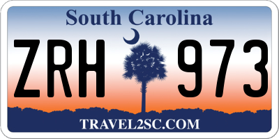 SC license plate ZRH973