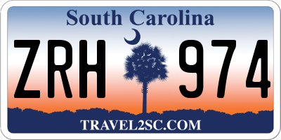 SC license plate ZRH974