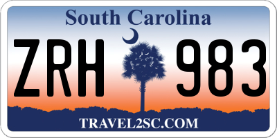 SC license plate ZRH983