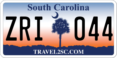 SC license plate ZRI044