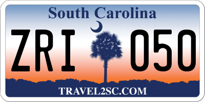 SC license plate ZRI050