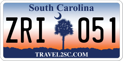 SC license plate ZRI051