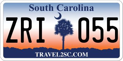SC license plate ZRI055