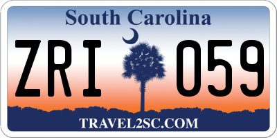 SC license plate ZRI059