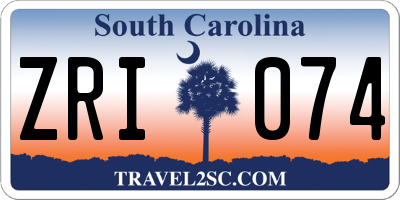 SC license plate ZRI074
