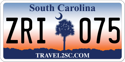 SC license plate ZRI075