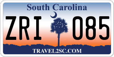 SC license plate ZRI085