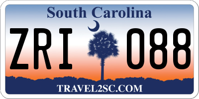 SC license plate ZRI088
