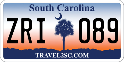 SC license plate ZRI089