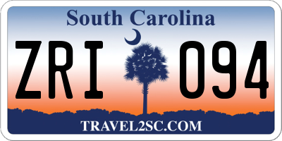 SC license plate ZRI094