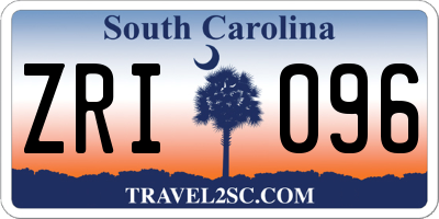 SC license plate ZRI096