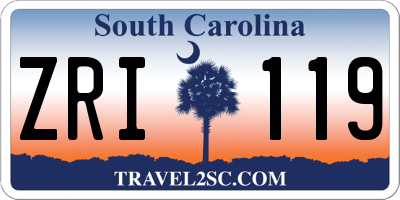 SC license plate ZRI119