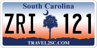 SC license plate ZRI121