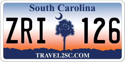 SC license plate ZRI126