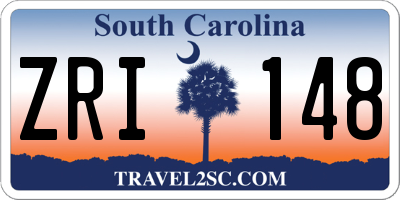 SC license plate ZRI148