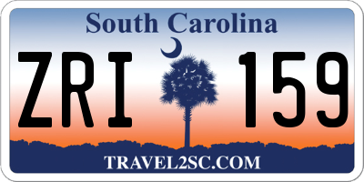 SC license plate ZRI159