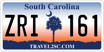 SC license plate ZRI161