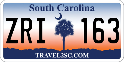 SC license plate ZRI163