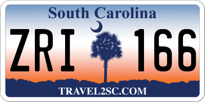 SC license plate ZRI166
