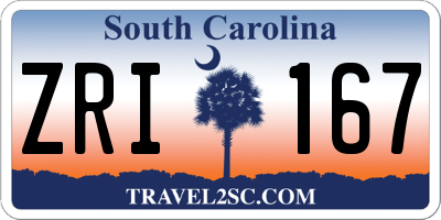 SC license plate ZRI167