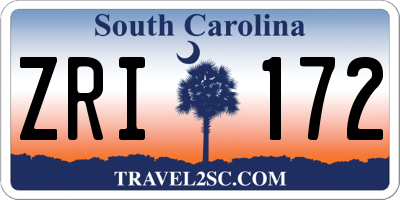 SC license plate ZRI172