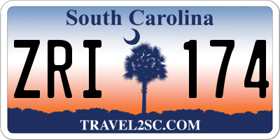 SC license plate ZRI174