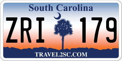 SC license plate ZRI179