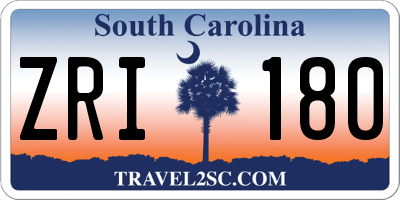 SC license plate ZRI180