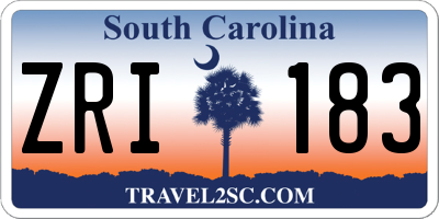 SC license plate ZRI183
