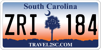 SC license plate ZRI184