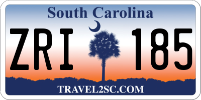 SC license plate ZRI185
