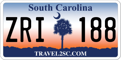 SC license plate ZRI188