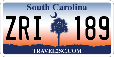 SC license plate ZRI189