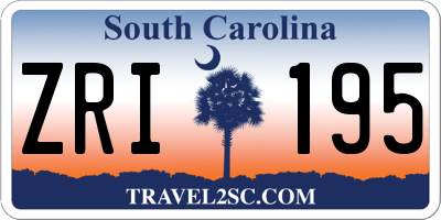 SC license plate ZRI195