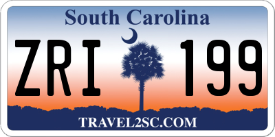 SC license plate ZRI199