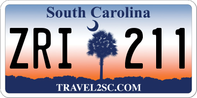 SC license plate ZRI211