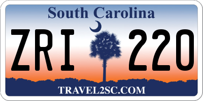 SC license plate ZRI220