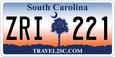 SC license plate ZRI221