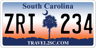 SC license plate ZRI234