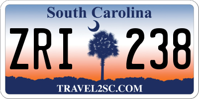 SC license plate ZRI238