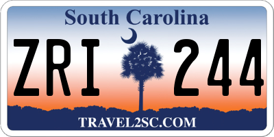 SC license plate ZRI244