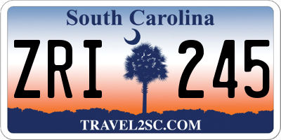 SC license plate ZRI245
